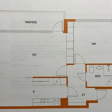 Bright Two-room In Raksila, Free Parking 아파트